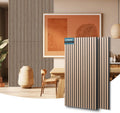 AKUMAX Sound Proof Foam Panels for Walls-Wood Wall Slat Acoustic Panels for Wall and Ceiling-96x24Inches 2 Soundproof Solar Panels,3D Wall Panels for Home Decor (Walnut)