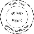South Carolina Round Notary Stamp | Official State Notary Stamp | Official Seals | Meets State Specifications (South Carolina, Round Stamp)