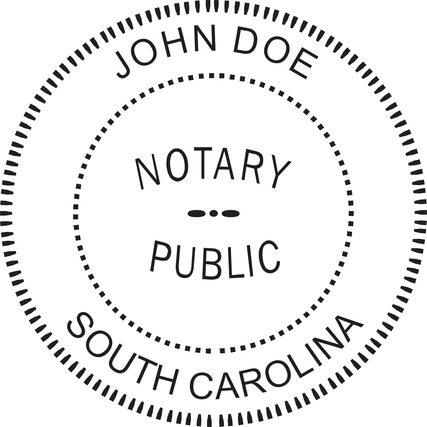 South Carolina Round Notary Stamp | Official State Notary Stamp | Official Seals | Meets State Specifications (South Carolina, Round Stamp)