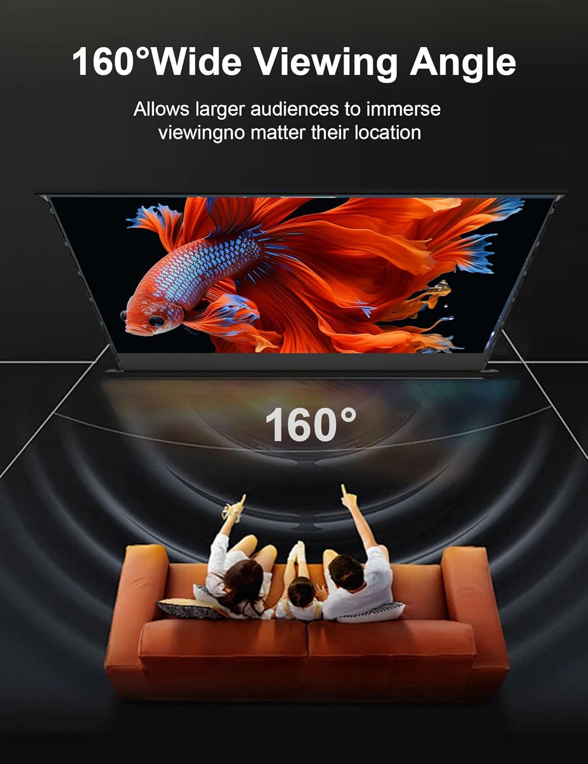 IN&VI 120" Motorized Floor Rising Projector Screen for Ultra Short Throw Projector,Ambient Light Rejecting Motorized Projector Screen 4K Ultra HD Active,CLR Movie Screen for Home Theater