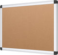 VIZ-PRO Cork Notice Board, 18 X 12 Inches, Cork Bulletin Board with Silver Aluminium Frame