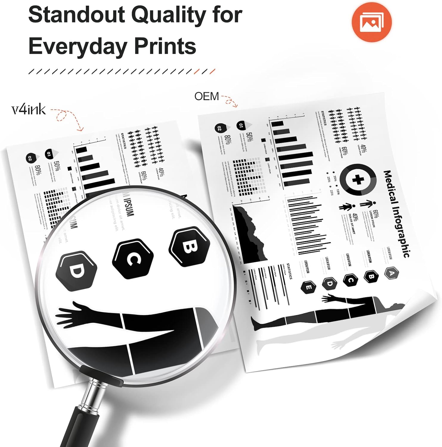 v4ink 2-Pack Compatible Toner Cartridge Replacement for Brother TN580 TN620 TN650 High-Yield Work with HL-5240 HL-5250 HL-5340 HL-5370 MFC-8460 MFC-8480 MFC-8680 MFC-8690 MFC-8860 MFC-8890 Series