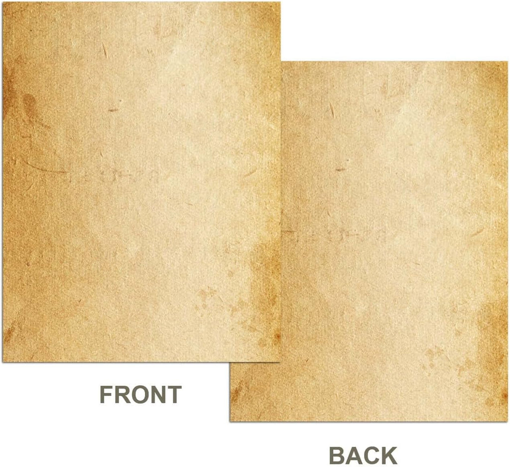 Loose Leaf Paper, Stationery Writing Paper, Vintage Antique Letterhead Paper 8.5" x 11",50 Sheets, A4 Unpunched Refills Paper for Ring Binder/Discbound, Decorative Printer Paper