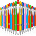 Zonon 38 Pieces Rubberized Ballpoint Pen with Stylus Tip Stylish Metal Pen Capacitive Styli with Soft Rubberized Grip, Black Ink for Most Devices(Chic Colors)