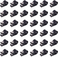 Swpeet 60 Pack Black 3/8 Inch Nylon Plastic R-Type Cable Clips Clamp Kit, Nylon Screw Mounting Cord Fastener Clips with 60 Pack Screws for Wire Management (3/8 Inch, Black)