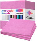 18 Pack Acoustic Panels Self Adhesive Sound absorbing Wall Panels, High Density Dampening Panel, 12X12X0.4 Inch Square Wall Panels in Home,Office,Reccording Room,Studio (Taro Purple)
