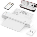 HPRT Portable Printer Wireless Bluetooth Connection MT866 Thermal Inkless Mobile Support 8.5'' X 11'' US Letter, Compatible with iPhone Android MacBook Windows Laptops (Upgraded Version), white