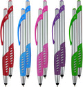 Stylus Pen, 2 in 1 Capacitive Stylus & Ballpoint Click Pen with Comfort Grip for Universal Touchscreen Devices, Tablets,iPad, iPhone 6,6 Plus, iPod, Android, Samsung Galaxy(Silver 10 Pack)