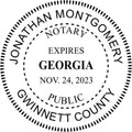 Georgia Round Notary Stamp | Official State Notary Stamp | Official Seals | Meets State Specifications (Georgia, Round Stamp)