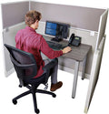 OBEX Acoustical Cubicle Privacy Screen Extender Desk Panel & Office Divider, Add Separation & Block Noise, 12" x 72", Overcast
