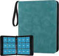 720 Card Binder, Premium Trading Card Binder, 9 Pocket Double Sided Pocket PU Card Collection Binder, Collector Card Album, Card Folder for MTG, TCG, Sports Cards, Game Cards (Lake Blue)