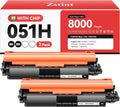 051H Toner Cartridge 2-Pack High Yield with Chip Replacement for Canon 051H 051 CRG-051H Toner Compatible with Canon imageCLASS MF263dn MF264dw MF266dw MF267dw MF269dw LBP162dw LBP161dn Printer Black