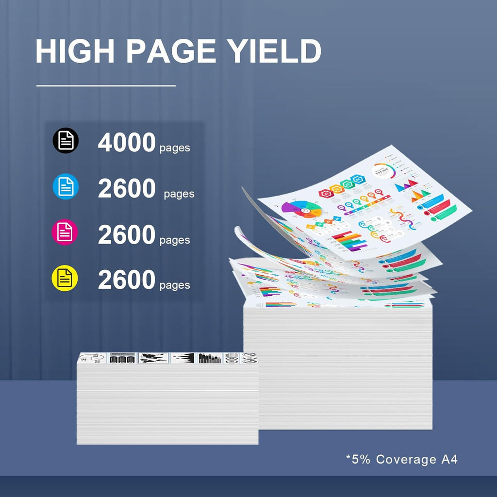 305A Toner Replacement for HP 305A Toner Cartridge 4-piece Combo Pack Compatible for HP Laserjet Pro 400 Toner Cartridges Color M451dn M451nw M451dw M475dn M475dw M351A Laserje Pro 300 MFP M375nw 305X