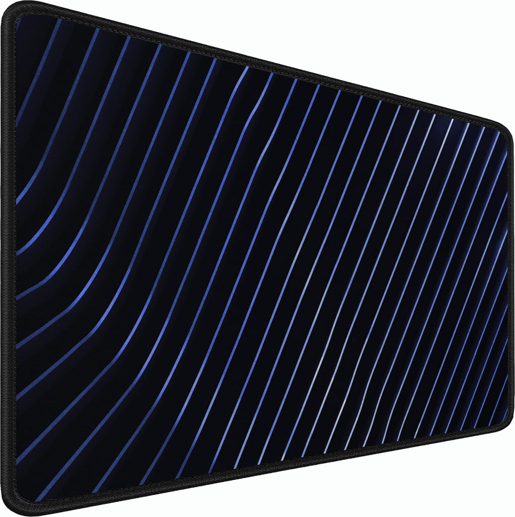 Gaming Mouse Pad, 31.5x15.7 inch Large Extended Computer Keyboard Mouse Mat, Water Resist Non-Slip Mousepad Rubber Base Long XXL Desk Mouse Pad for Work & Gaming, Office & Home, Blue line