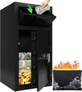 KAER Depository Drop Safe Box - Heavy Duty 4.0 Cu Ft Money Safe with Drop Slot Digital Combination Anti-Fishing Deposit Safes for Business/Home/Office Cash Slips Expense