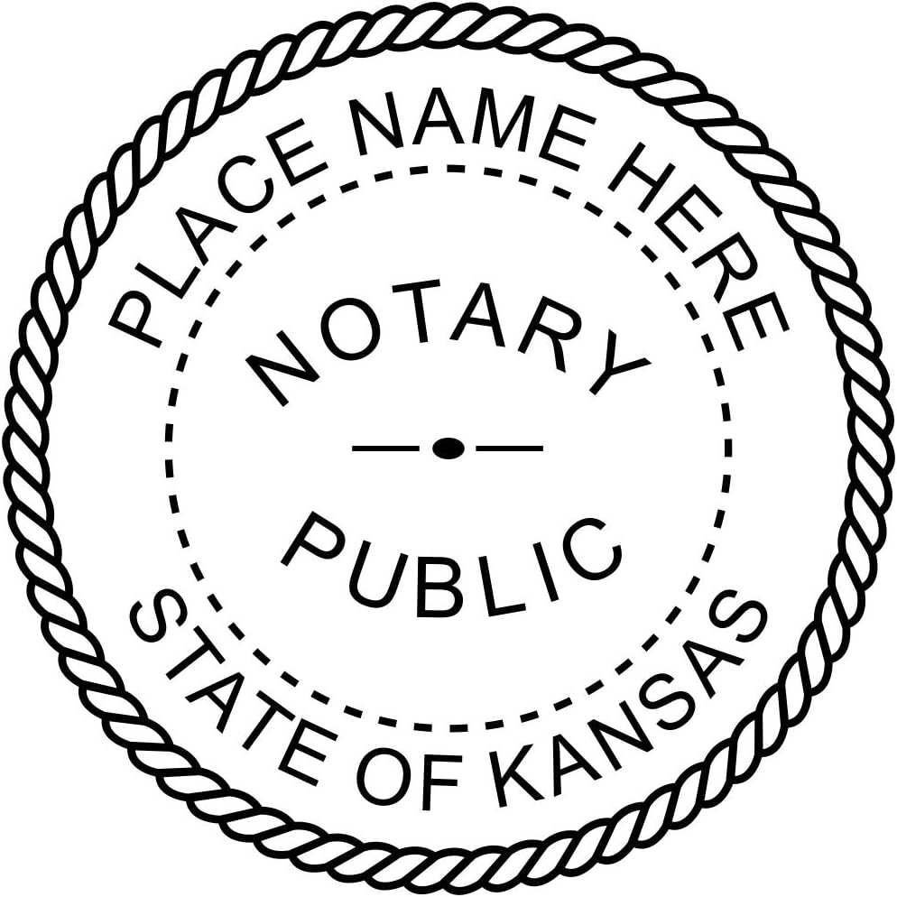 Kansas Round Notary Stamp | Official State Notary Stamp | Official Seals | Meets State Specifications (Kansas, Round Stamp)