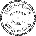 Kansas Round Notary Stamp | Official State Notary Stamp | Official Seals | Meets State Specifications (Kansas, Round Stamp)