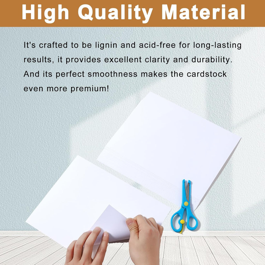 28 Sheets Bright White Cardstock 8.5 x 11 Certificate Paper, 92lb White Card Stock Printer Paper for DIY Cards, Wedding, Business Cards, Menus, Invitations