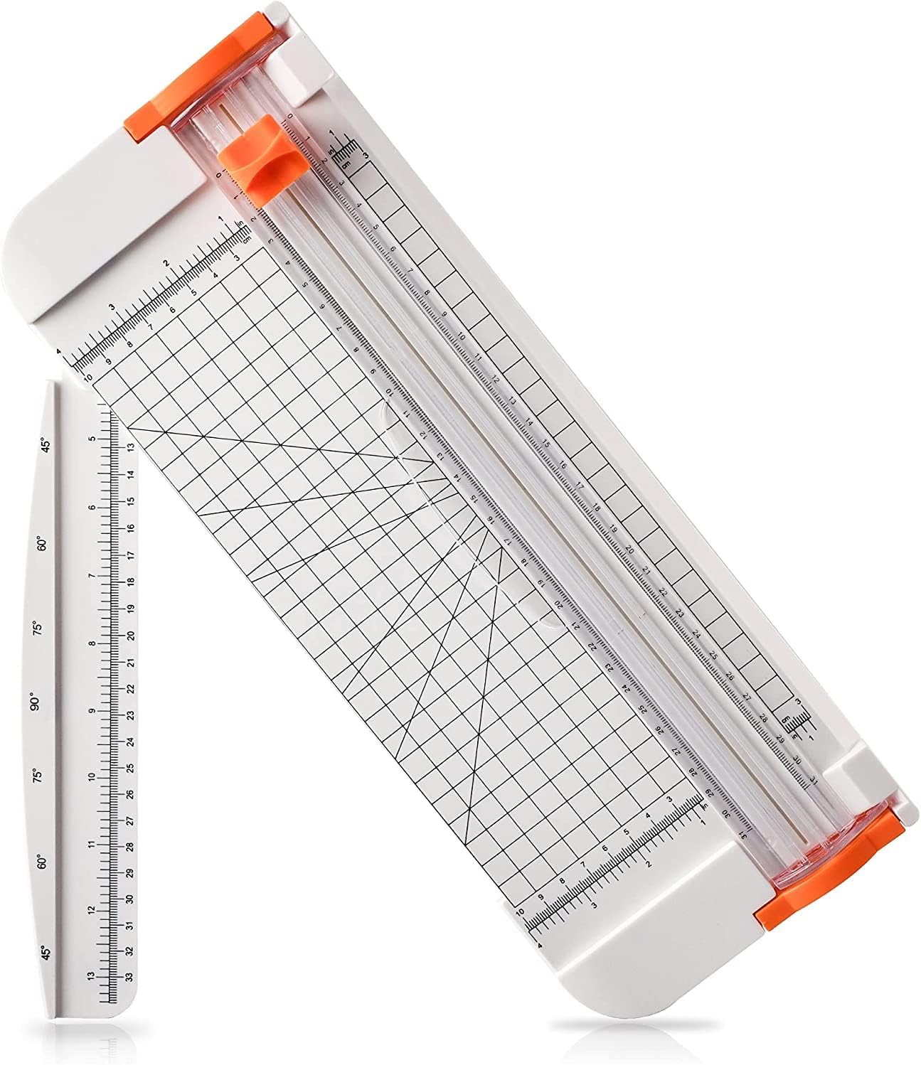 Famomatk 23PCS Weeding Tools for Vinyl, Craft Weeding Tools Set with 12Inch Paper Cutter and Trimmer for Scrapbooking,Silhouettes,Cameos,Lettering,Cutting,Craft Paper, Labels and Cardstock(White)
