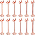 MECCANIXITY 12pcs Rose Gold Table Number Holders, 3.15 Inch Place Card Holders with Large Base for Secure Support