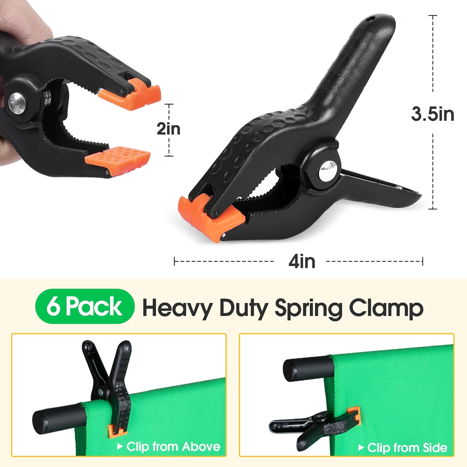 Green Screen Backdrop with Stand, 8x7.2ft Portable Greenscreen Background with Stand, T-Shape Green Screen Stand kit with 6 Spring Clamps, Sandbag, Carry Bag for Zoom, Video