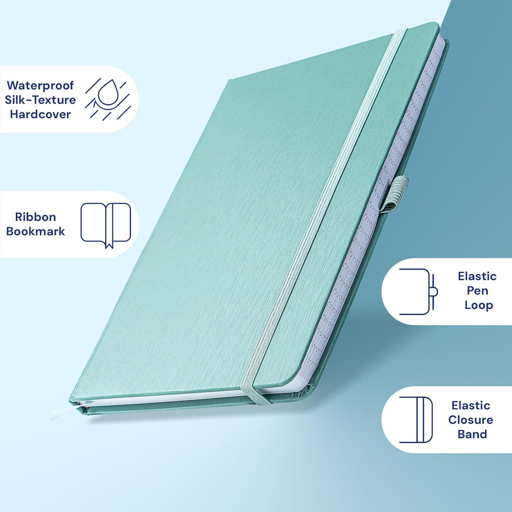 A5 Lined Journal Notebook, 7mm College Ruled Notepad, Journaling for Writing, Work, School, Travel and Note Taking, Hardcover 160 Pages (80 Sheets) 5.79 x 8.3 inches (Red)
