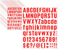 10 Sheets Letter Stickers, Alphabet & Number Stickers, 1 inch Vinyl Self-Adhesive, Mailbox Numbers, Cup Labels, Holiday Party Decoration (Red, 1 inch)