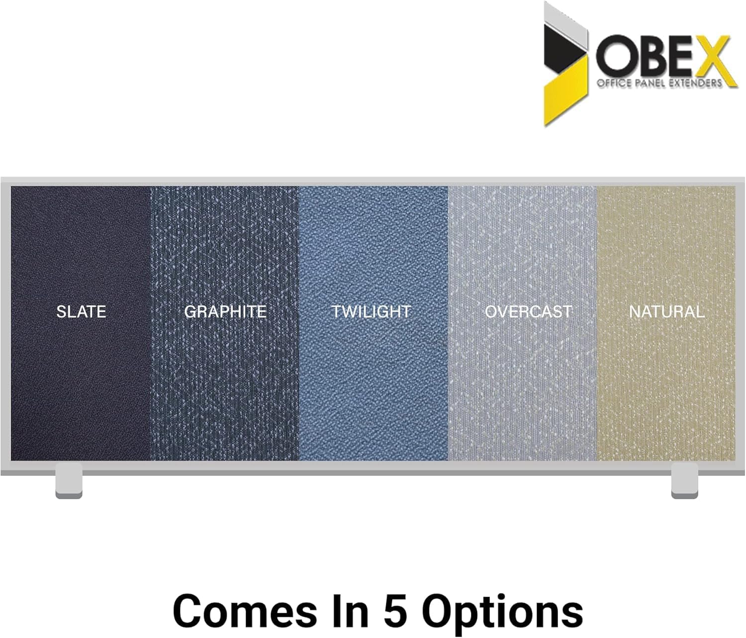 OBEX Acoustical Cubicle Privacy Screen Extender Desk Panel & Office Divider, Add Separation & Block Noise, 24" x 48", Slate