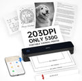 iDPRT Portable Printer Wireless for Travel, Inkless Bluetooth Thermal Printers for Home,Office,Vehicles203DPI,Supports 8.5" x 11" US Letter&A4 A5 Size,Compatible with Android and iOS Phones&PC