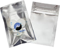 100 Pieces 2" x 3" Resealable Flat Pouch Bags Mylar Food Packaging with Clear Window and Tear Notches