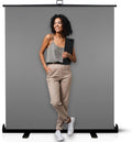 KHOMO GEAR 62-Inch Grey Screen Backdrop – Collapsible & Portable Photography Background for Streaming, Video Calls, Zoom & Studio – Wrinkle-Resistant, High-Density Fabric, Easy Setup