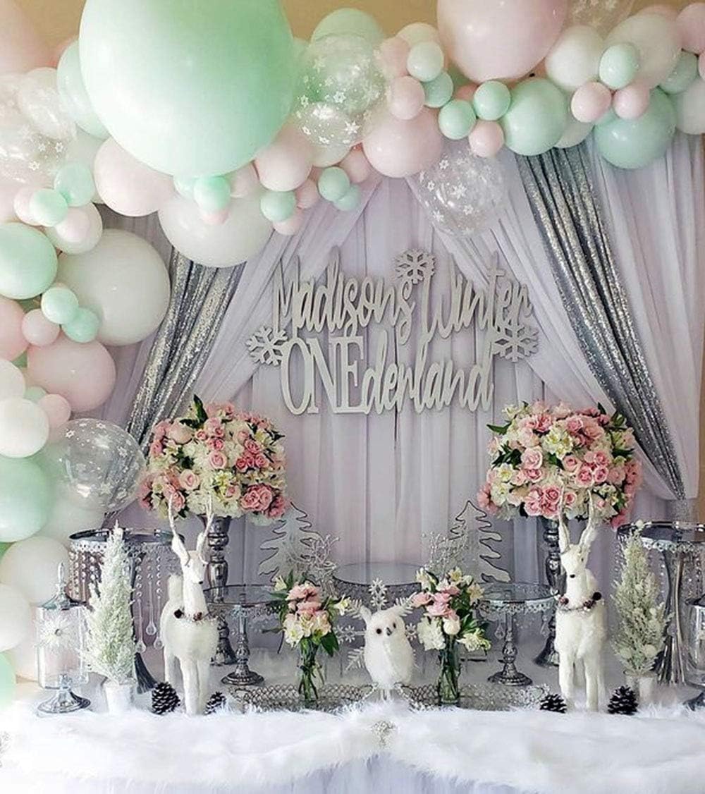 Wedding Backdrop Curtains 2 Panel 5ft x 10ft Grey Polyester Backdrop Drapes for Birthday Party Decoration Ceremony Prom Stage Backdrop Curtain