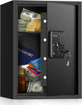 Bonsaii Large Safe Box 1.8 Cubic Feet with Digital Lock, Steel Security Safe Box with Removable Shelf for Home, Office, Cash, Valuables, Jewelry, 14.2" x 12.99" x 19.7"
