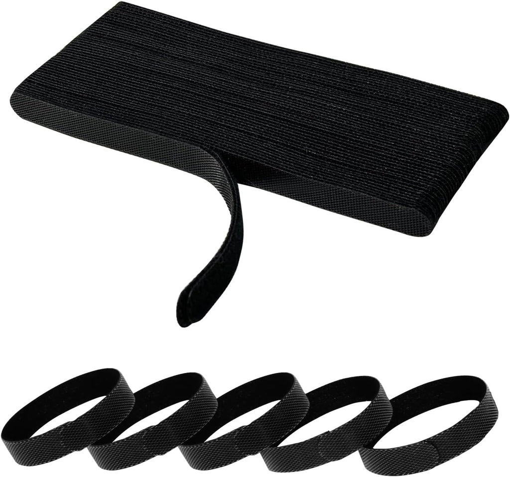 50PCS 6 Inch Adjustable 6-Inch Cord Organizer Ties, Fastening Cable Ties,Microfiber Cloth Used for Computer Link Cable Cord Management USB Cable Cable Ties (Black)