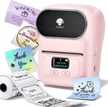 Phomemo Thermal Label Maker - M110 Barcode Label Printer Portable Bluetooth Labeler Maker Machine for for Small Business, Address, Logo, Clothing, Mailing, with 40x30mm Label, Pink