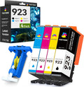 923 Ink Cartridges Combo Pack Replacement for HP 923e 923 923XL Ink Cartridges Work for OfficeJet 8120 8122e 8123 OfficeJet Pro 8130 8135e 8138e 8139e Printer Without Chip (4 Pack)