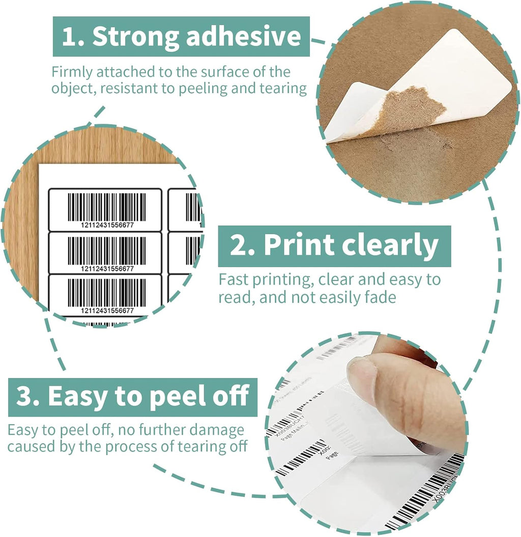 1" x 2-5/8" Shipping Address Labels, 6000 Labels FBA Barcode Sticker, 200 Sheets 30 Per Page Mailing Label for Laser/Inkjet Printers
