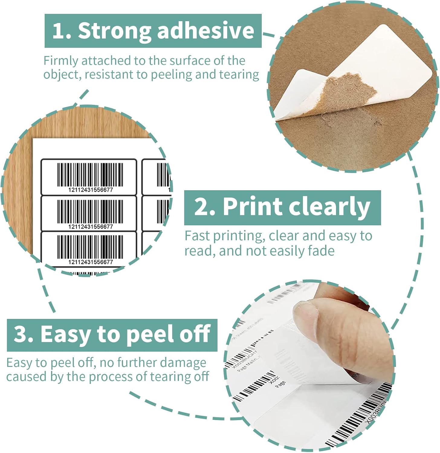 1" x 2-5/8" Shipping Address Labels, 6000 Labels FBA Barcode Sticker, 200 Sheets 30 Per Page Mailing Label for Laser/Inkjet Printers