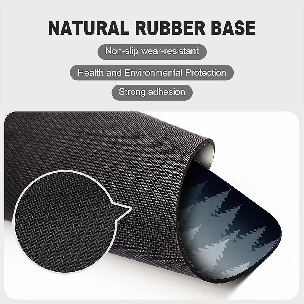 Square Mouse Pad Misty Forest, Personalized Premium-Textured Custom Mouse Mat Design, Washable Mousepad Cloth, Non-Slip Rubber Base Computer Mouse Pads for Wireless Mouse