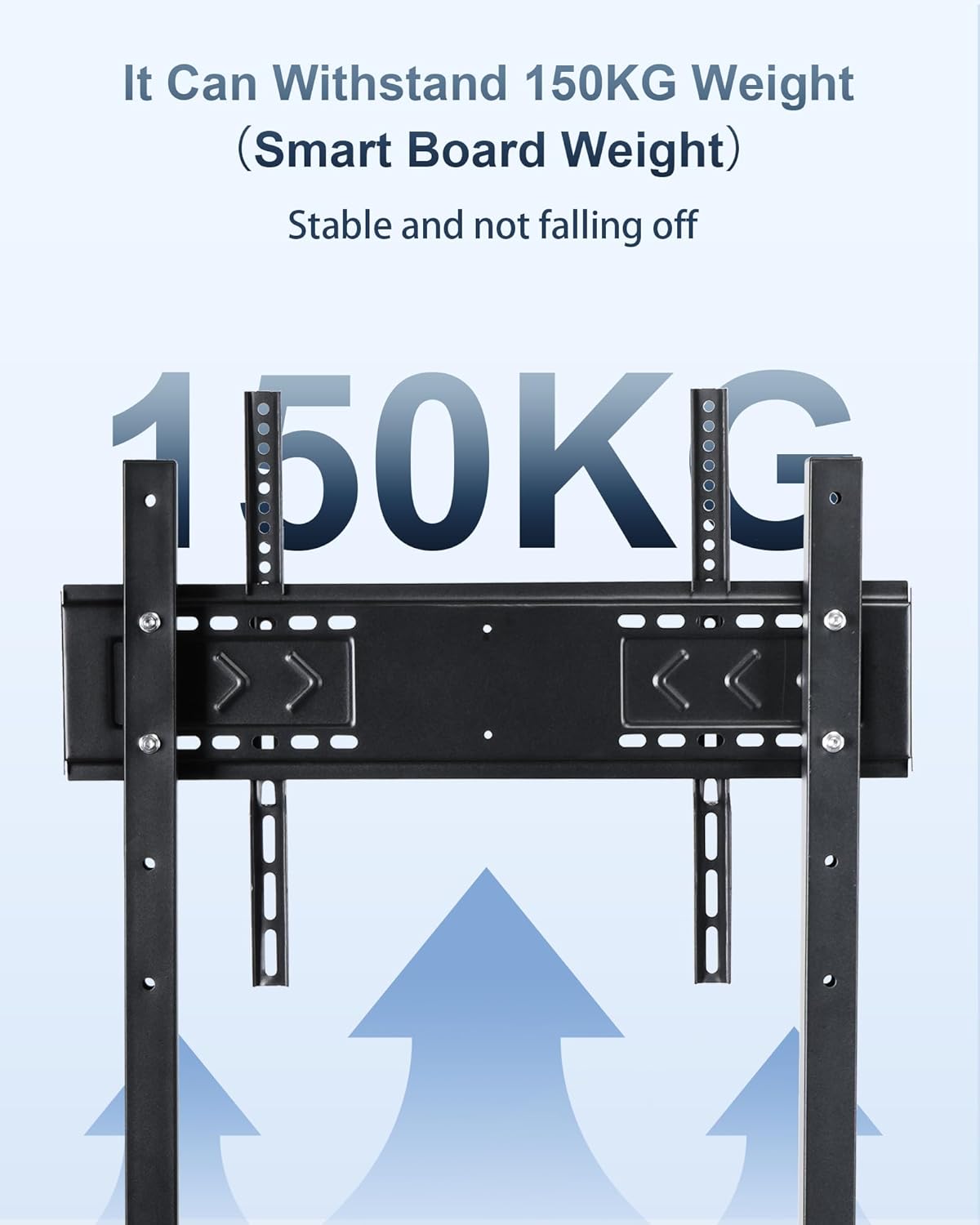 Smart Board Stand with Wheels,Height Adjustable Mobile Rolling Stand for Classroom & Office, Holds up to 300lbs, Whiteboard Portable Cart on Wheels (for 49-100 Inch Smart Board)