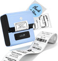 Phomemo Label Makers- M221 Brcode Label Printer 3 Inch Bluetooth Label Maker Machine for Barcode, Address, Logo, Mailing, Stickers, Small Business, Home, Office, Blue