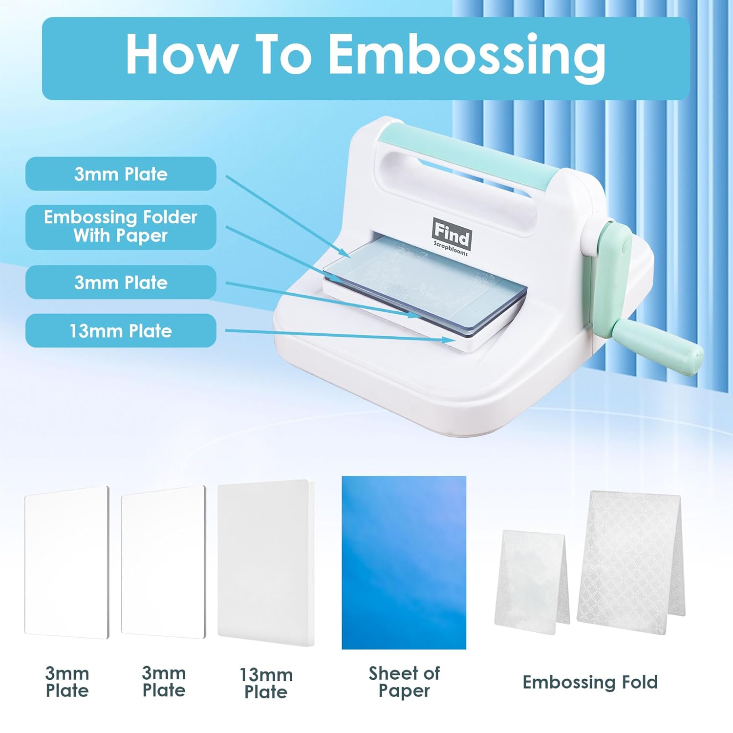 Manual Die Cutting Machine,Embossing Machine for Card Making Crafting, 6" Openning