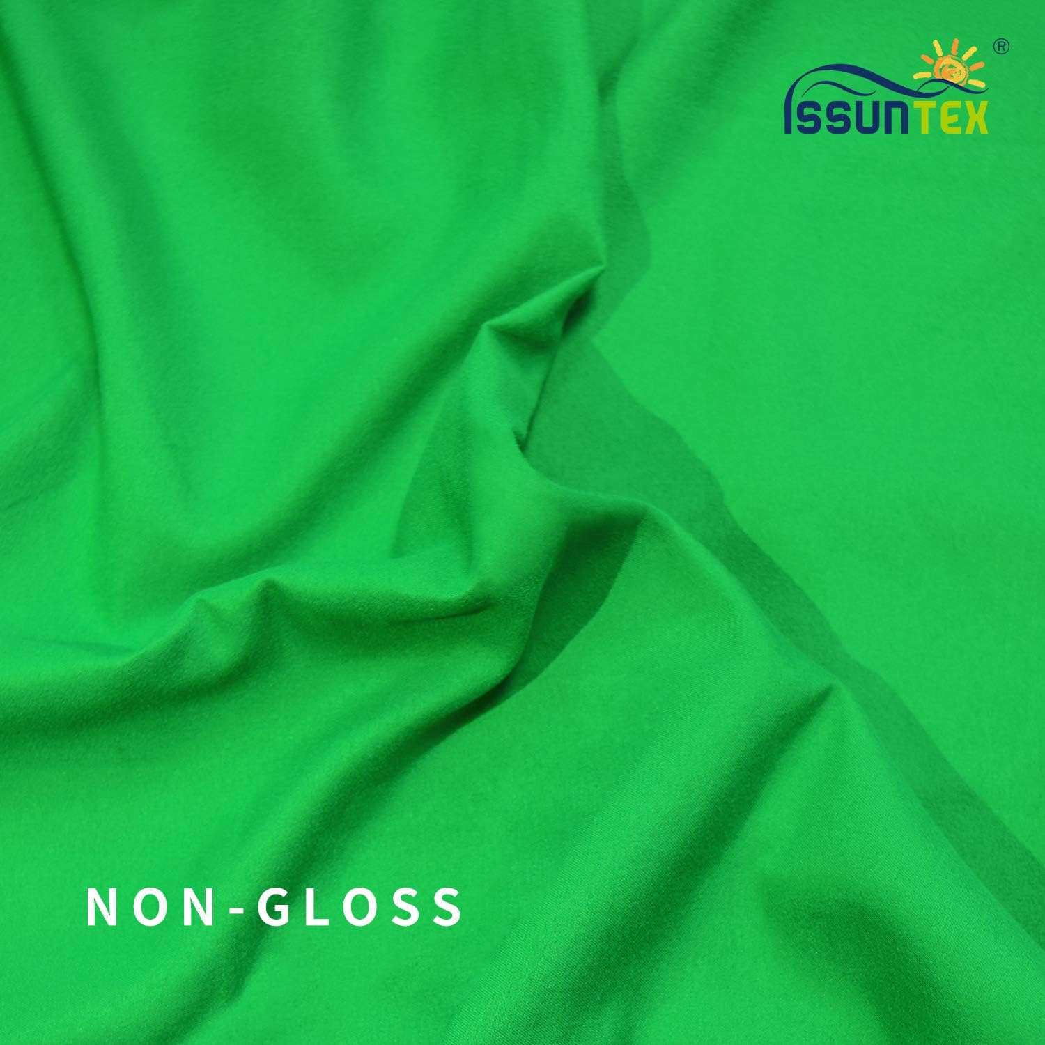 ISSUNTEX 6X9 ft Background Muslin Backdrop, Photo Studio, Collapsible High Density Screen for Video Photography and Television-Green