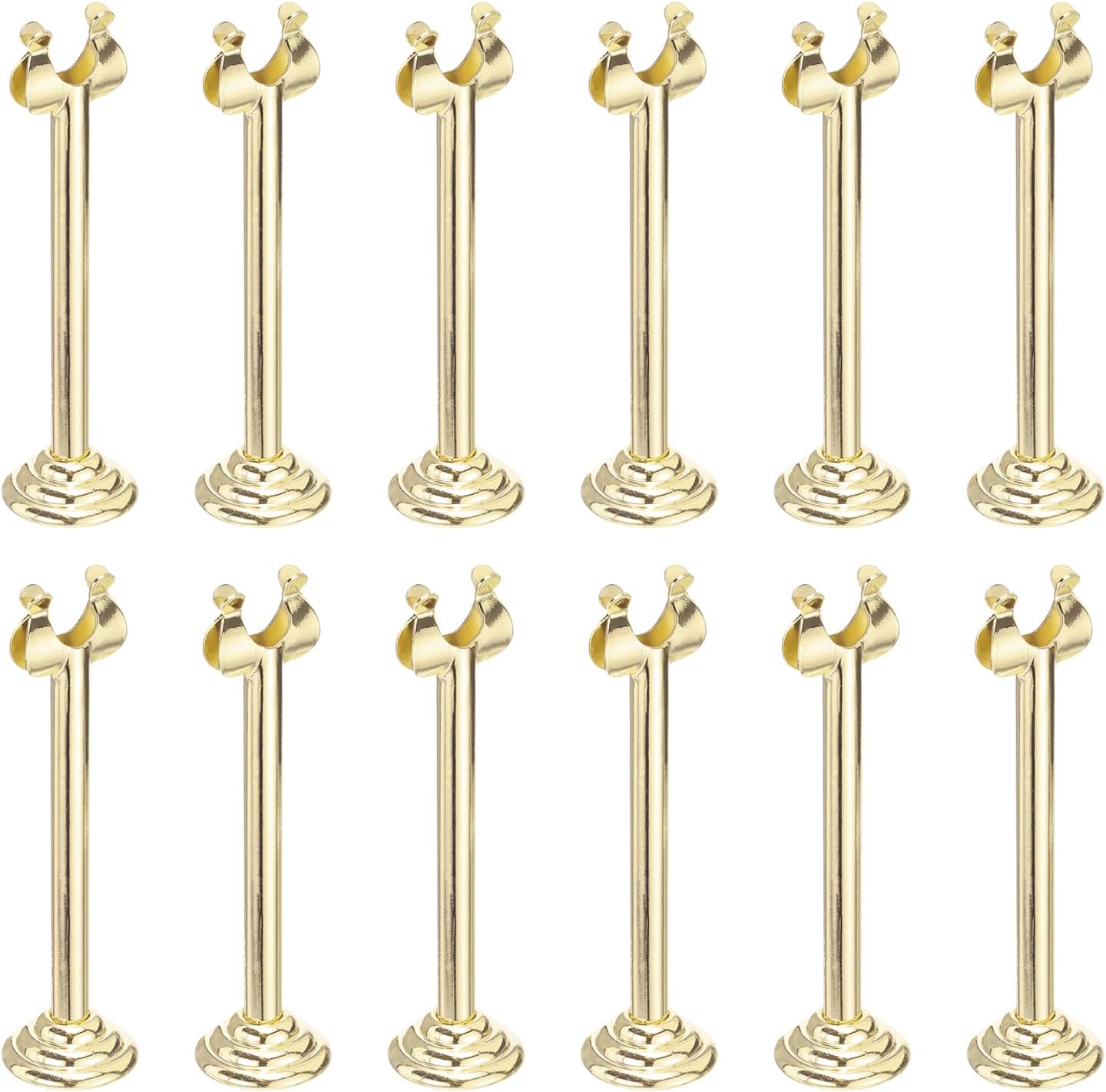 MECCANIXITY 12Pcs Table Number Holder 3.9 Inch Place Card Holder Picture Holders Gold Table Sign Holders for Wedding Anniversary Birthday Party