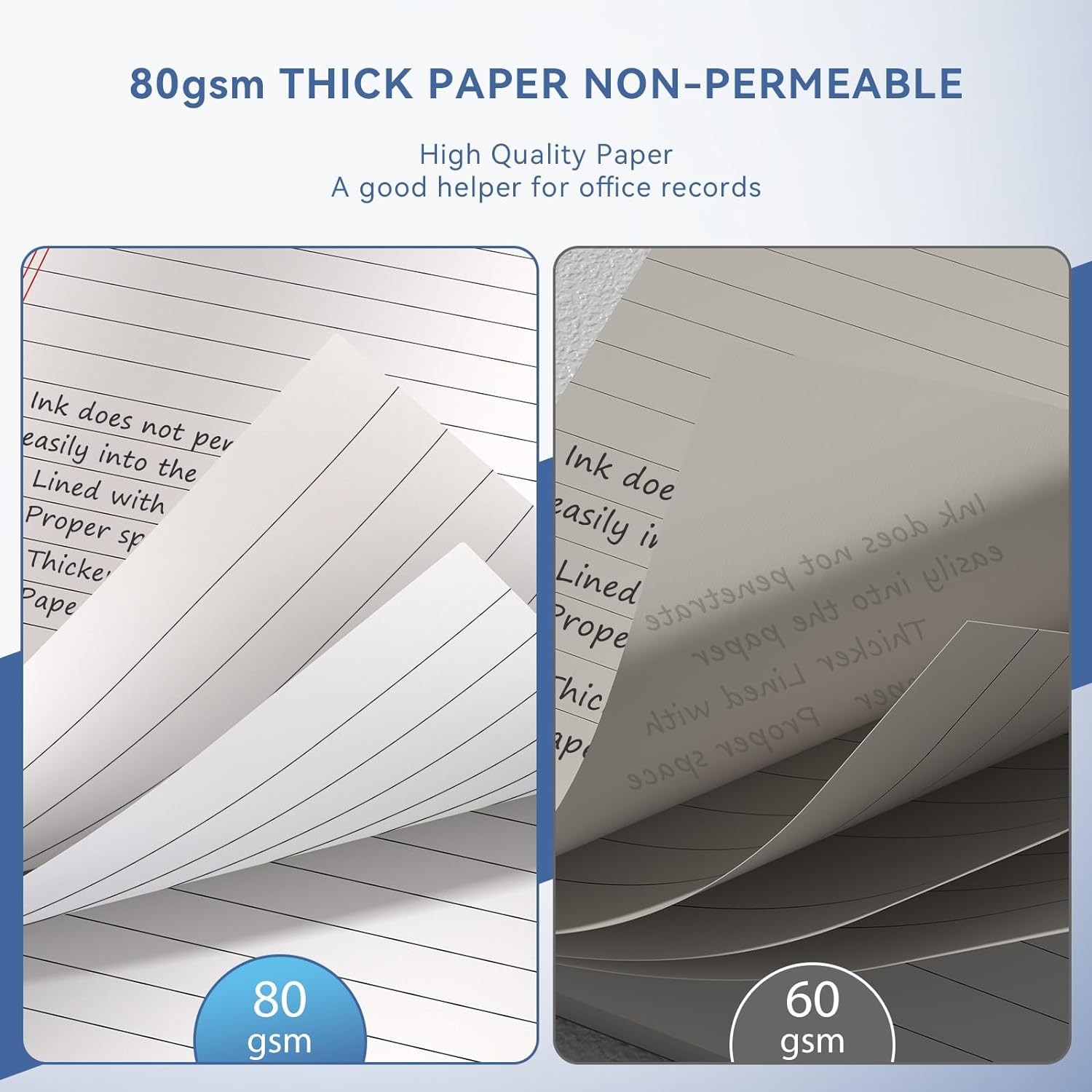 5" x 8" Note Pads 4 Pack of Legal Pads 21lb Notepad College Ruled Legal Pad 30 Sheets Perforated Small Writing Pads Double-Side Printed Pad of Paper for School, College, Office