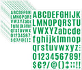 10 Sheets Letter Stickers - Alphabet, Number, Mailbox & Cup Labels, Holiday Party Decoration (Green, 1 inch Vinyl Self-Adhesive)