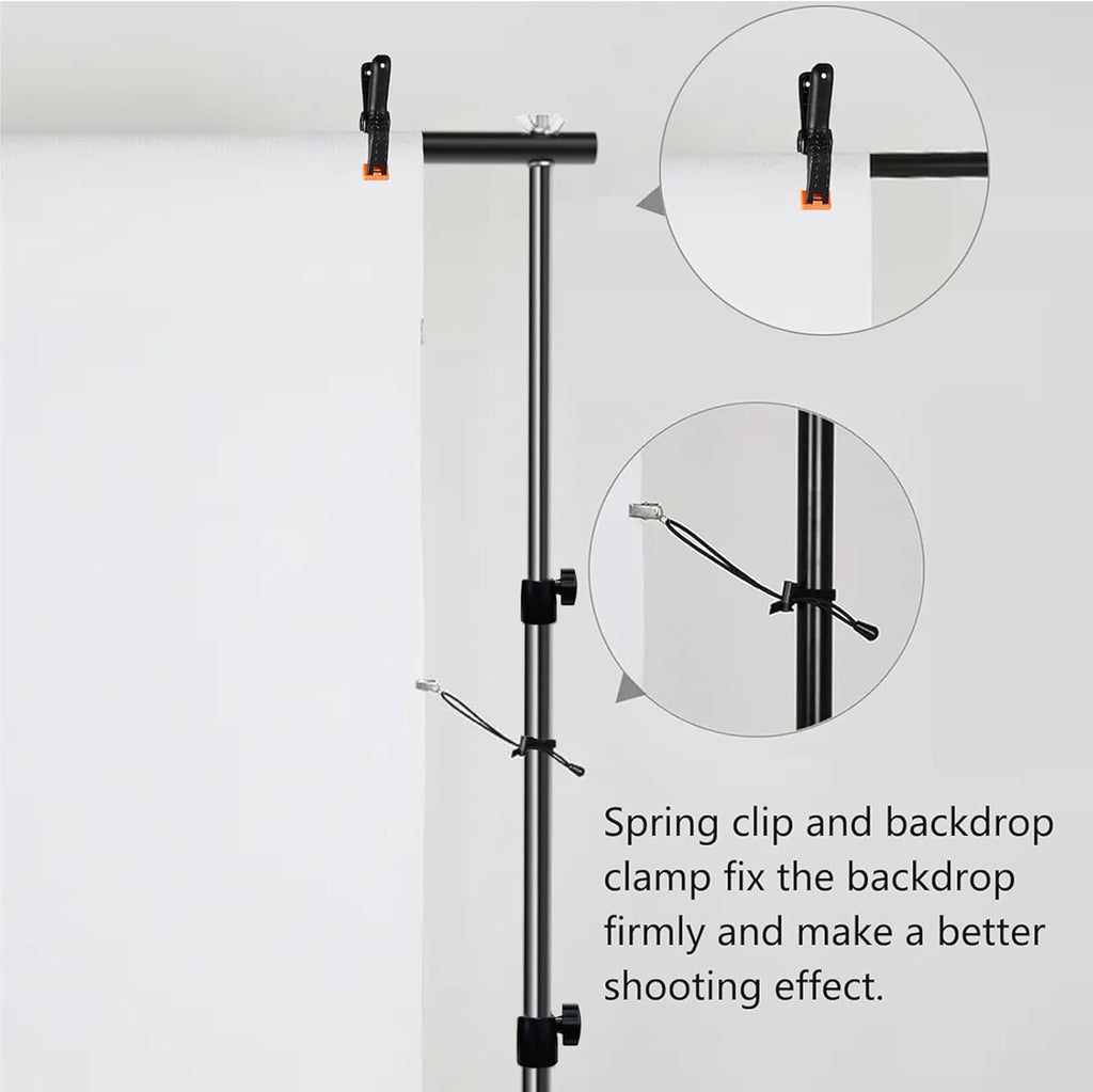 Photo Backdrop Stand for Photography 7ft x 10ft Background Stands for Photoshoot Support Kit with Carry Bag for Photo Studio Parties Events Decoration
