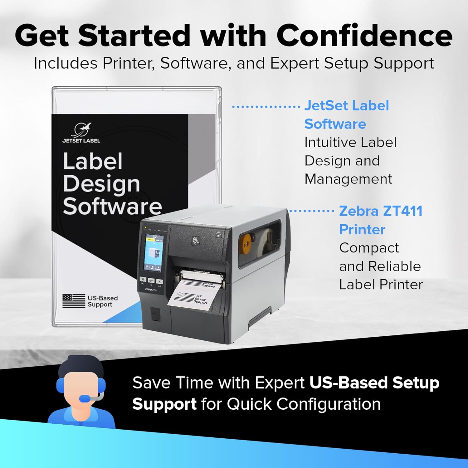 Zebra ZT411 203 DPI | Thermal Transfer & Direct Thermal | ZT41142-T010000Z Industrial Printer | Width 4 Inches Features Serial, USB, Ethernet & Bluetooth Connectivity