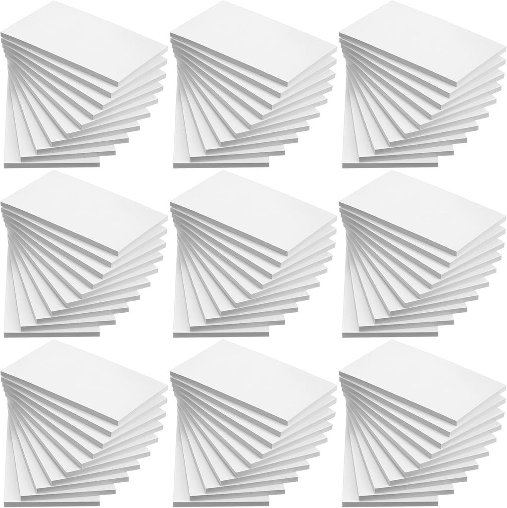 Fainne 3 x 5 Inch Paper Note Pads White Memo Pad Blank Writing Memo Scratch Paper for Waitress Waiter Book to Do Grocery List Small Notebook Restaurant Checkbook, White(150 Pack)