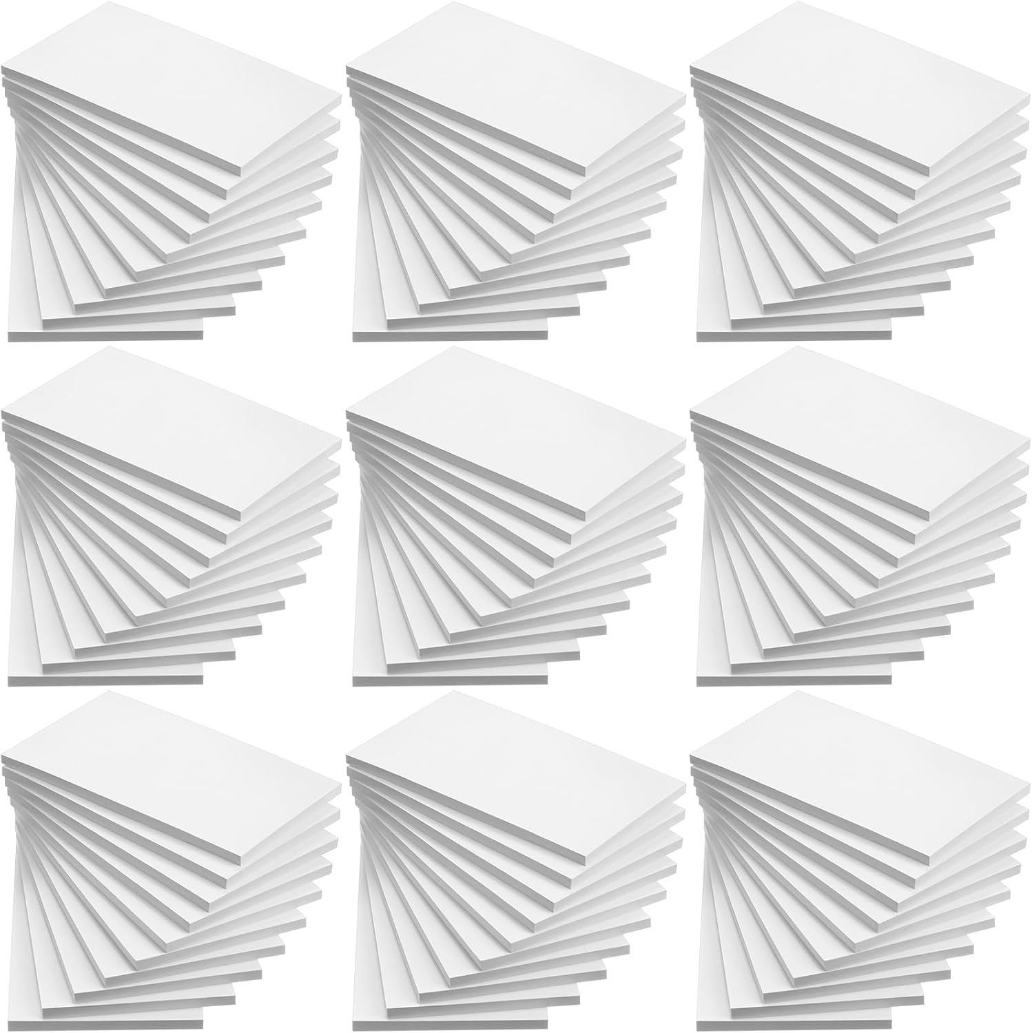 Fainne 3 x 5 Inch Paper Note Pads White Memo Pad Blank Writing Memo Scratch Paper for Waitress Waiter Book to Do Grocery List Small Notebook Restaurant Checkbook, White(150 Pack)